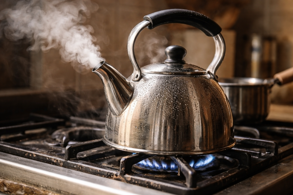 Boiling water used for poison ivy removal